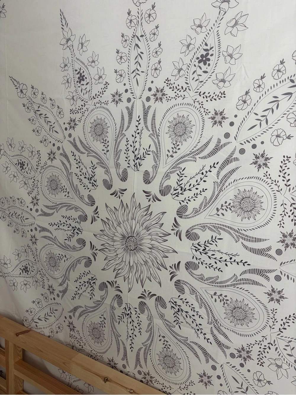 Amazon Boho Mandala Tapestry in Cream and Taupe